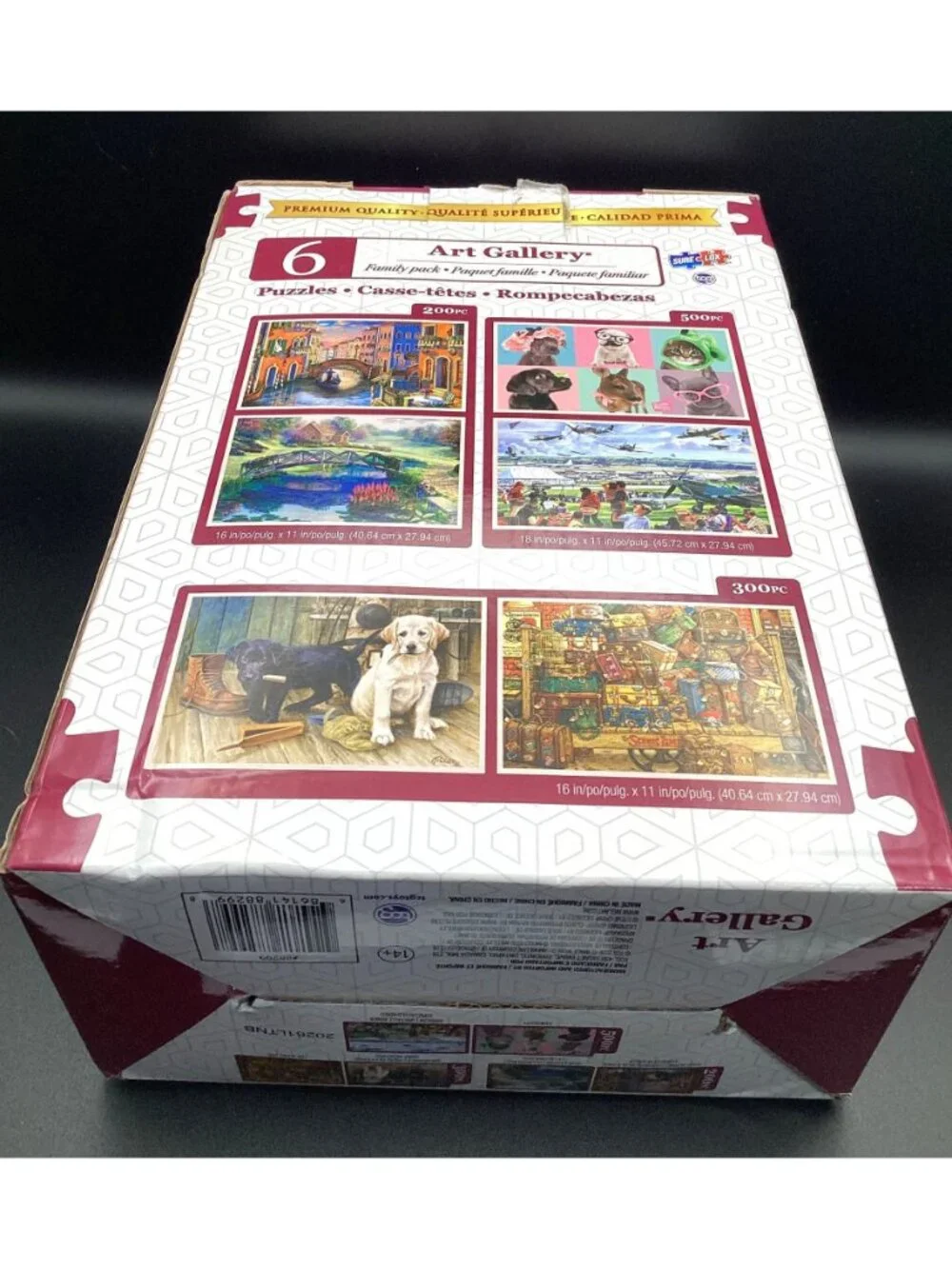 Jigsaw Puzzles Art Gallery 6 Pack 2x200 2x300 2x500 Family Pack Used Vintage OOP